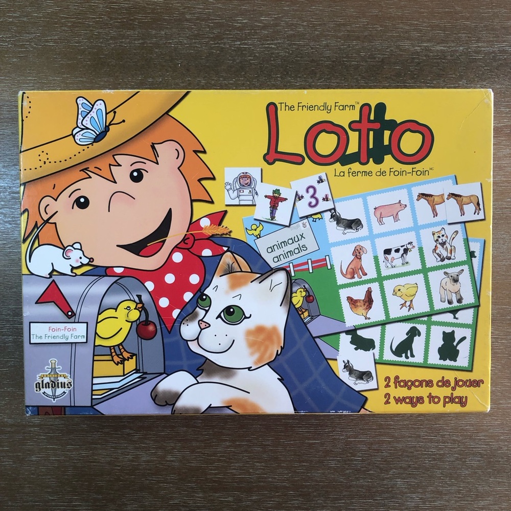 Lotto Game for Kids - The Friendly Farm / La ferme de Foin-Foin Educational game